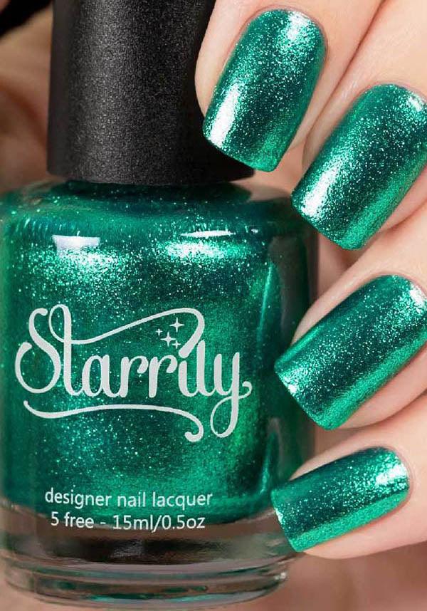 Bellatrix | NAIL POLISH - Beserk - 420sale, all, clickfrenzy15-2023, colour:green, cosmetics, discountapp, emerald green, fp, glitter, green, labelvegan, mar22, nail, nail art, nail artist, nail polish, nail polishes, nail varnish, nails, polish, polishes, pricematchedmac, R250322, repriced080623, shimmer, STA109, varnish, vegan