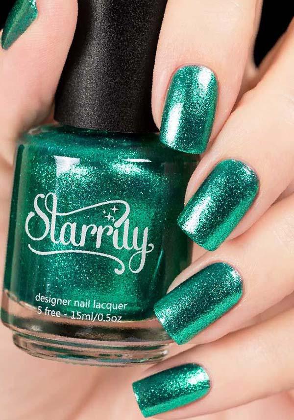 Bellatrix | NAIL POLISH - Beserk - 420sale, all, clickfrenzy15-2023, colour:green, cosmetics, discountapp, emerald green, fp, glitter, green, labelvegan, mar22, nail, nail art, nail artist, nail polish, nail polishes, nail varnish, nails, polish, polishes, pricematchedmac, R250322, repriced080623, shimmer, STA109, varnish, vegan