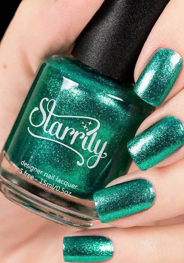 Bellatrix | NAIL POLISH - Beserk - 420sale, all, clickfrenzy15-2023, colour:green, cosmetics, discountapp, emerald green, fp, glitter, green, labelvegan, mar22, nail, nail art, nail artist, nail polish, nail polishes, nail varnish, nails, polish, polishes, pricematchedmac, R250322, repriced080623, shimmer, STA109, varnish, vegan