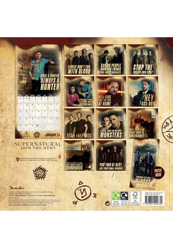 Supernatural 2024 Calendar Buy Online Australia