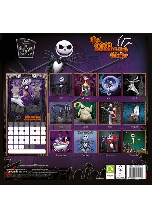 The Nightmare Before Christmas 2024 Calendar Printable Jeana Lorelei