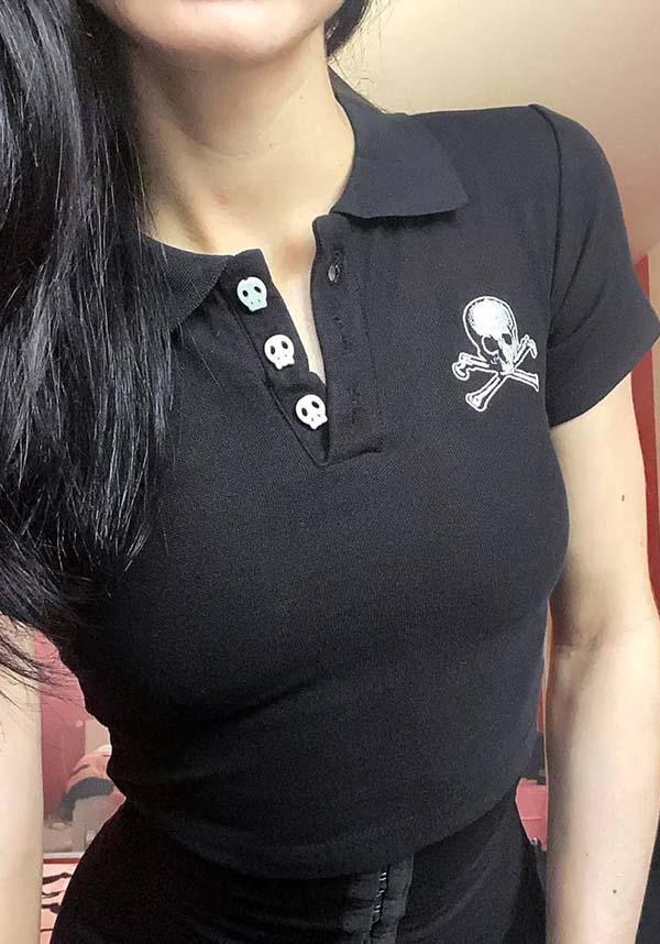 Skull and Crossbones | CROPPED POLO SHIRT