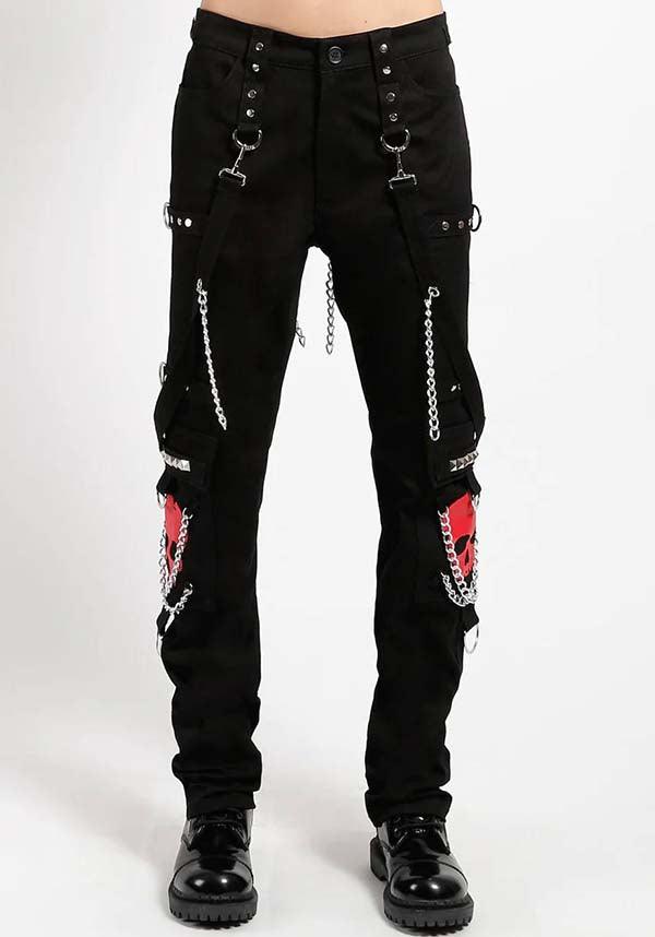 Tripp Chain to Chain Pants [Black/Red] Xs — Mens Pants Tripp Nyc