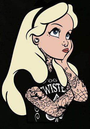 Twisted - Alice In Wonderland Rebel Tattoo Tank Top - Buy Online Australia