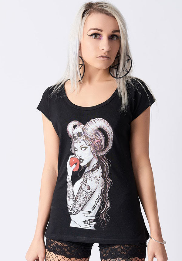 Twisted - Inferno Tattoo Gothic Slash Back T-Shirt - Buy Online Australia