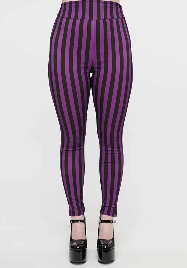 Stripe [Black/Purple] | CIGARETTE PANTS*