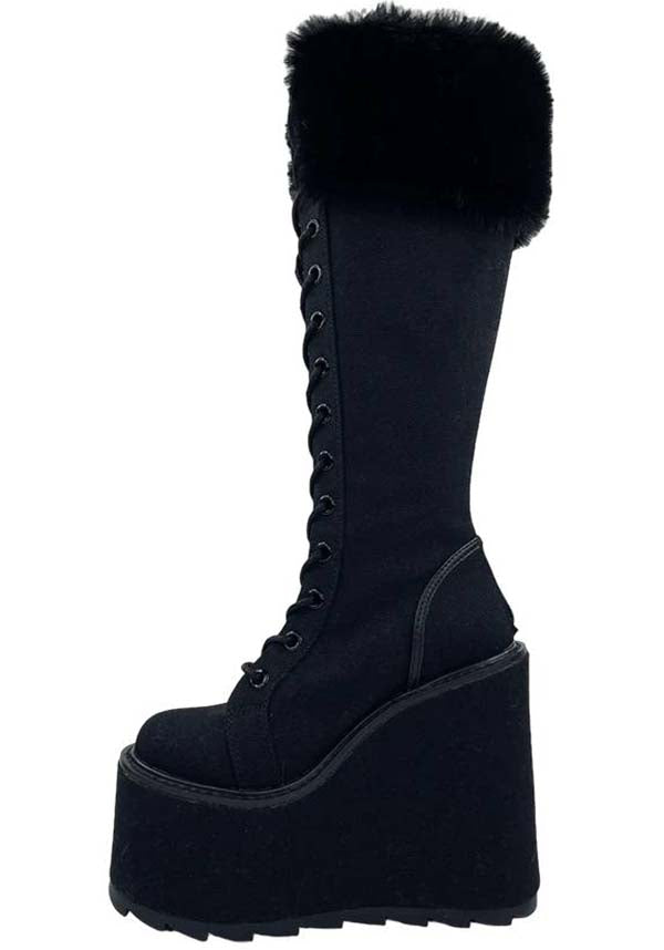 Detention Fur [Black] | PLATFORM BOOTS*