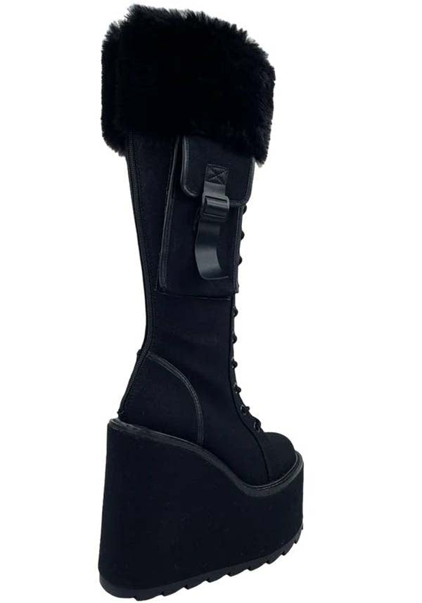 Detention Fur [Black] | PLATFORM BOOTS*