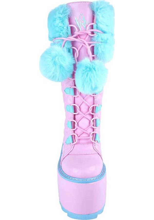 Dune Fur [Pink/Blue] | PLATFORM BOOTS**