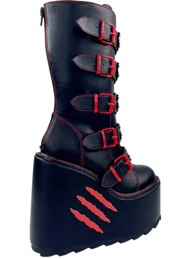 YRU - Dune Gloomy Bear Black Platform Boots - Buy Online Australia