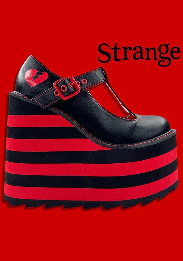 YRU - Moxie Black/Red Platform Boots - Buy Online Australia