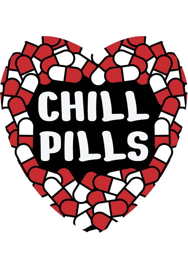 Chill Pill | VINYL STICKER - Beserk - all, beserk, BSKSTICKERS0223, clickfrenzy15-2023, cpgstinc, discountapp, feb23, fp, goth, gothic, heart shape, home, homeware, homewares, labelexclusive, office and stationery, pill, pills, R100223, red, red and black, stationary, stationery, sticker, stickers