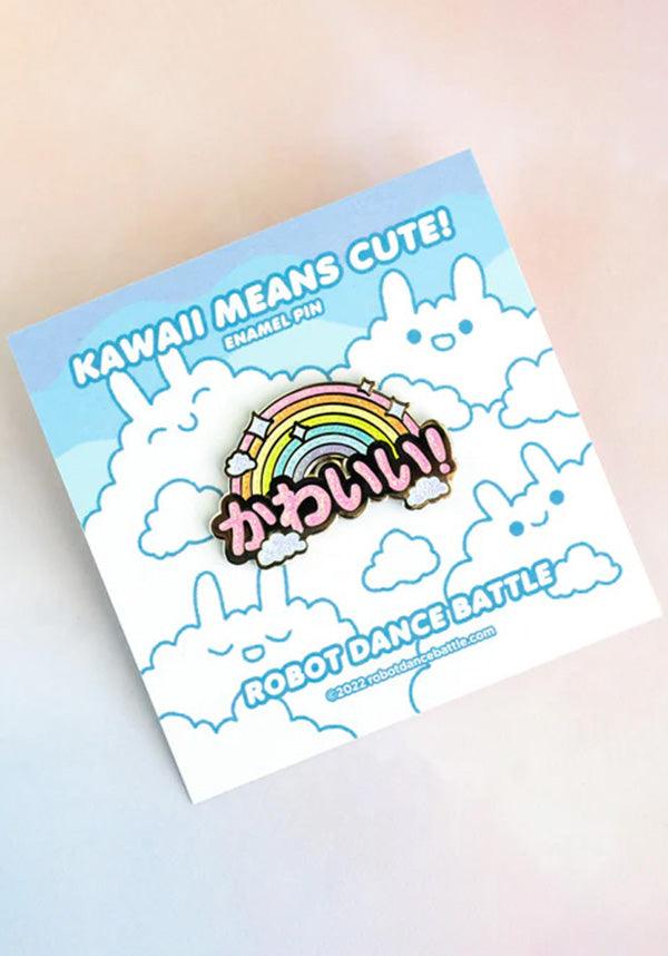 Kawaii Rainbow | ENAMEL PIN - Beserk - accessories, all, apr23, christmas gift, christmas gifts, cloud, clouds, cute, DI20462-0045, disburst, discountapp, enamel, enamel pin, fp, gift, gift idea, gift ideas, gifts, glitter, glittery, gold, googleshopping, kawaii, kids accessories, ladies accessories, pin, pins, pins and badges, R130423, rainbow, robot dance battle, star, stars