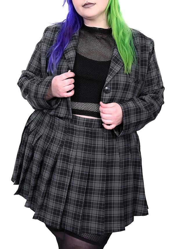 Academy | PLEATED SKIRT - Beserk - all, all clothing, all ladies, all ladies clothing, anime skirt, apr23, black, clickfrenzy15-2023, clothing, discountapp, exclusive, FB149303, fox blood, foxblood, fp, googleshopping, goth, gothic, gray, grey, labelexclusive, ladies, ladies clothing, ladies skirt, office clothing, pleated, pleats, plus size, R060423, short skirt, skirt, skirts, tartan, winter, winter clothing, winter wear, womens skirt