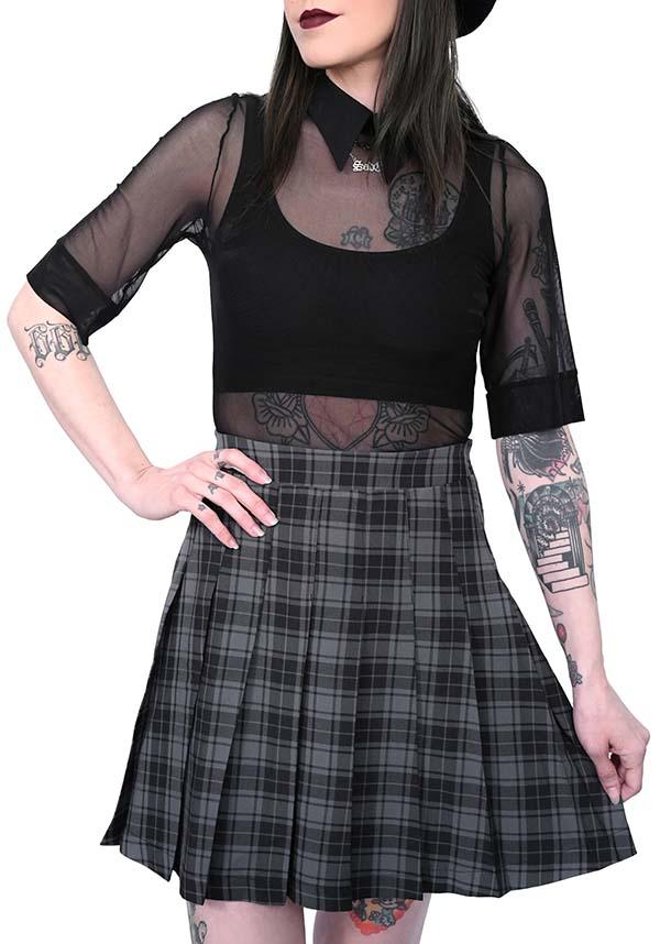 Academy | PLEATED SKIRT - Beserk - all, all clothing, all ladies, all ladies clothing, anime skirt, apr23, black, clickfrenzy15-2023, clothing, discountapp, exclusive, FB149303, fox blood, foxblood, fp, googleshopping, goth, gothic, gray, grey, labelexclusive, ladies, ladies clothing, ladies skirt, office clothing, pleated, pleats, plus size, R060423, short skirt, skirt, skirts, tartan, winter, winter clothing, winter wear, womens skirt