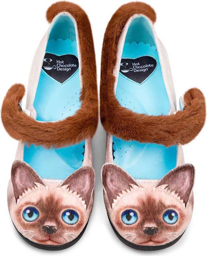 Siamese Cat | MID HEELS - Beserk - all, blue, brown, cat, cats, clickfrenzy15-2023, cpgstinc, cute, cute animals, discountapp, feb23, fluffy, fp, googleshopping, HC69625, heel, heels, heels [in stock], hot chocolate, in stock, instock, labelinstock, labelvegan, poppincandy, poppingcandy, R050223, shoe, shoes, soft, vegan