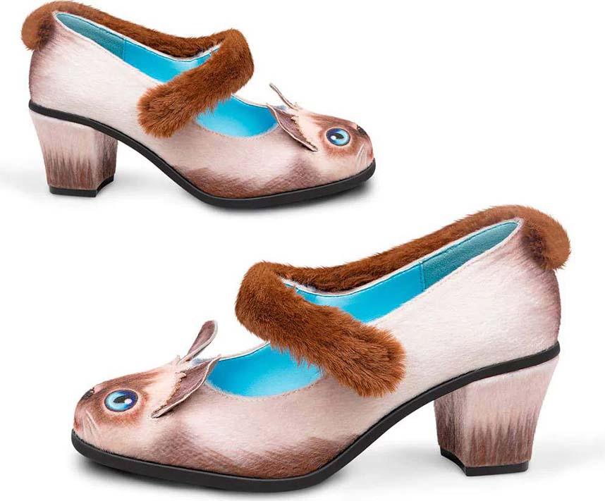 Siamese Cat | MID HEELS - Beserk - all, blue, brown, cat, cats, clickfrenzy15-2023, cpgstinc, cute, cute animals, discountapp, feb23, fluffy, fp, googleshopping, HC69625, heel, heels, heels [in stock], hot chocolate, in stock, instock, labelinstock, labelvegan, poppincandy, poppingcandy, R050223, shoe, shoes, soft, vegan