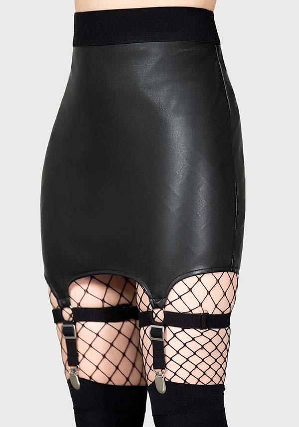 Killstar - Cassandra Black PU Mini Skirt - Buy Online Australia