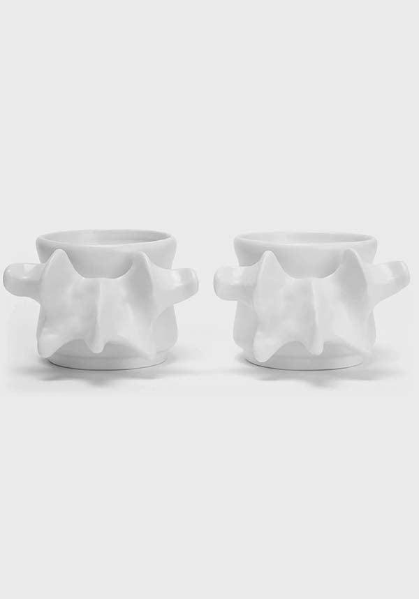 Ossuary | STACKABLE CUPS [Set Of 2]&quot; - Beserk - all, apr23, bone, bones, cup, discountapp, fp, gift, gift idea, gift ideas, gifts, googleshopping, goth, goth homeware, goth homewares, gothic, gothic gifts, gothic homeware, gothic homewares, halloween homeware, halloween homewares, homeware, homewares, killstar, kitchen, KS1071044, mens gift, mens gifts, mothers day, mothersday, mug, R230423, skull and bone, tea cup, white